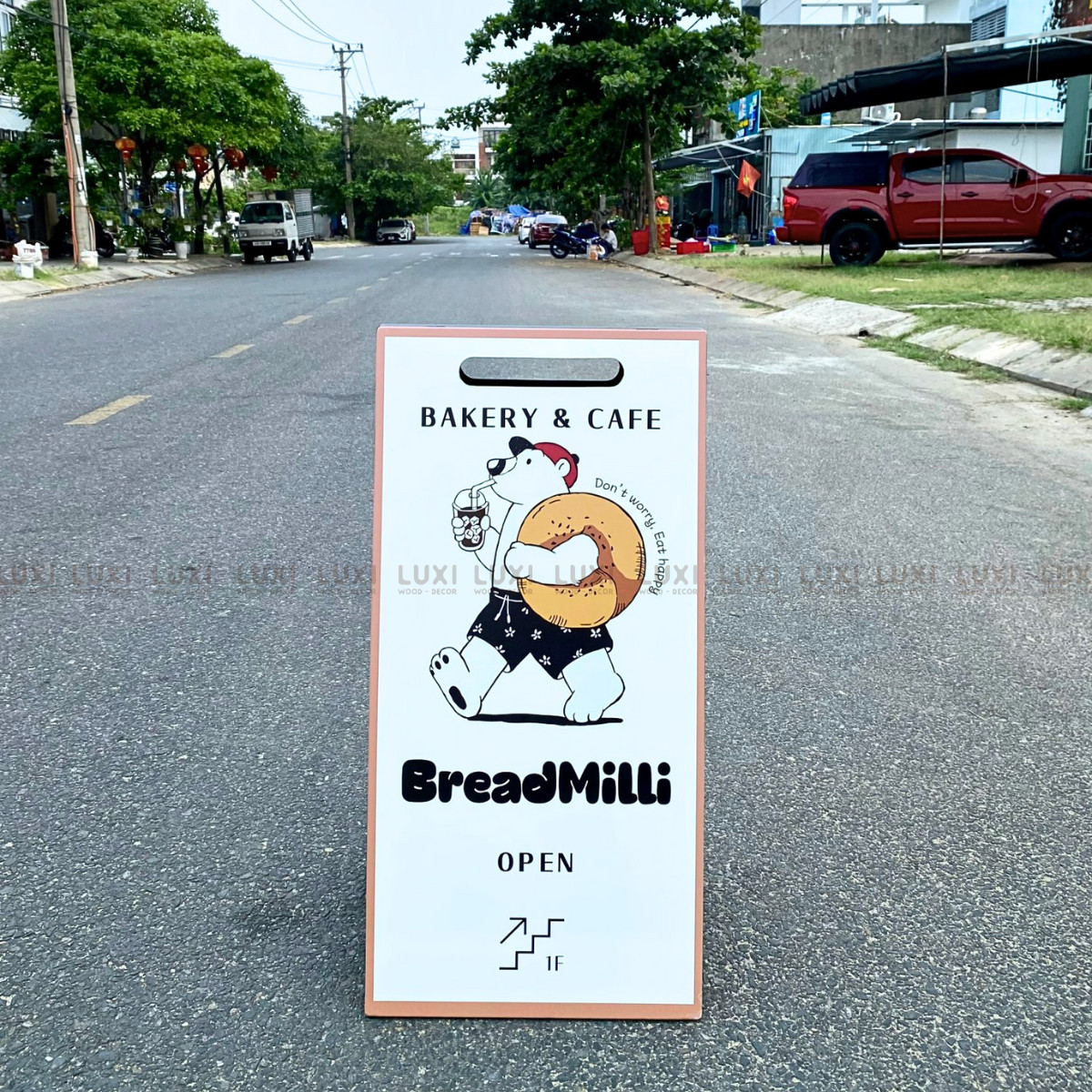 STANDEE INOX CHỮ A GẬP DECOR NHÀ HÀNG, QUÁN CÀ PHÊ - LUXI DECOR