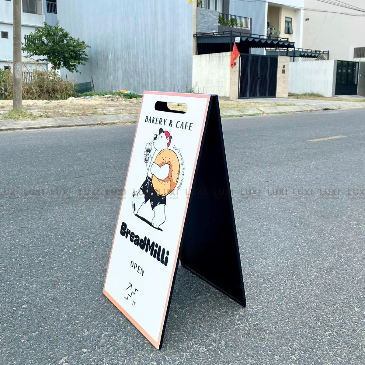 STANDEE INOX CHỮ A GẬP DECOR NHÀ HÀNG, QUÁN CÀ PHÊ - LUXI DECOR