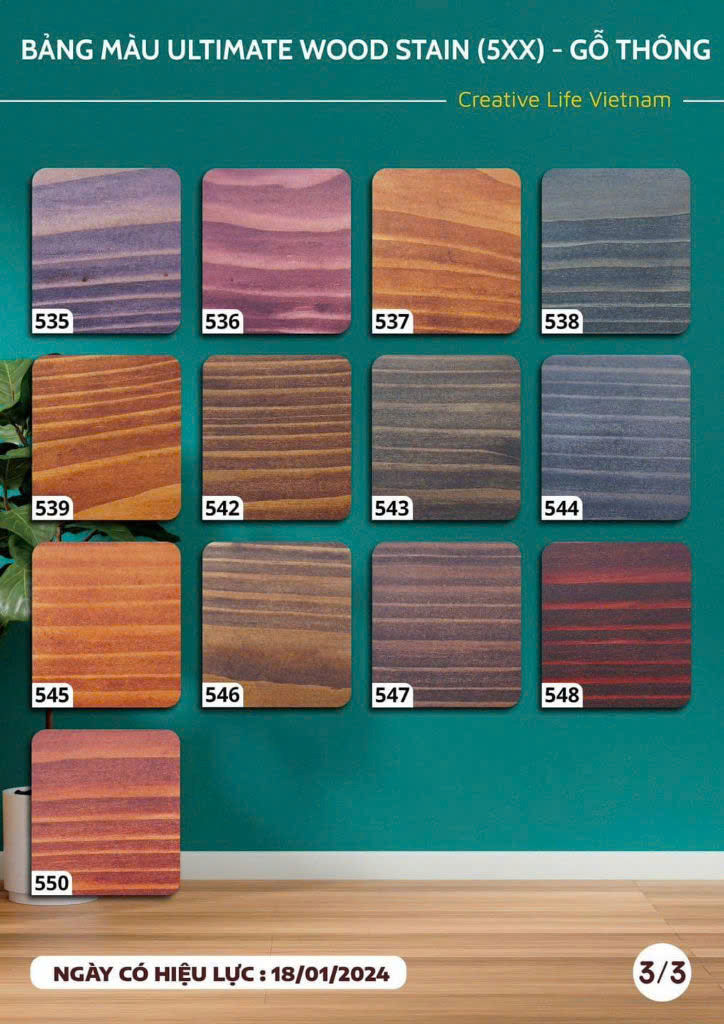 COMBO  BỘ SẢN PHẨM MINERAL OIL+ WOODSTAIN + WOOD FINISH + SÁP BEEWAX - LUXI DECOR