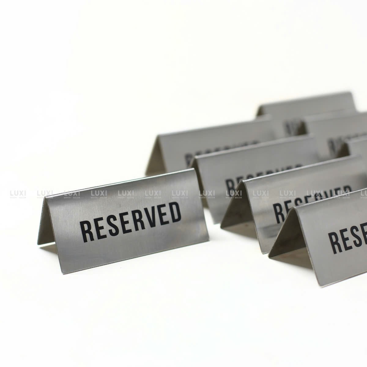 [FREE KHẮC LOGO] THẺ BÀN INOX ''RESERVED'' - LUXI DECOR