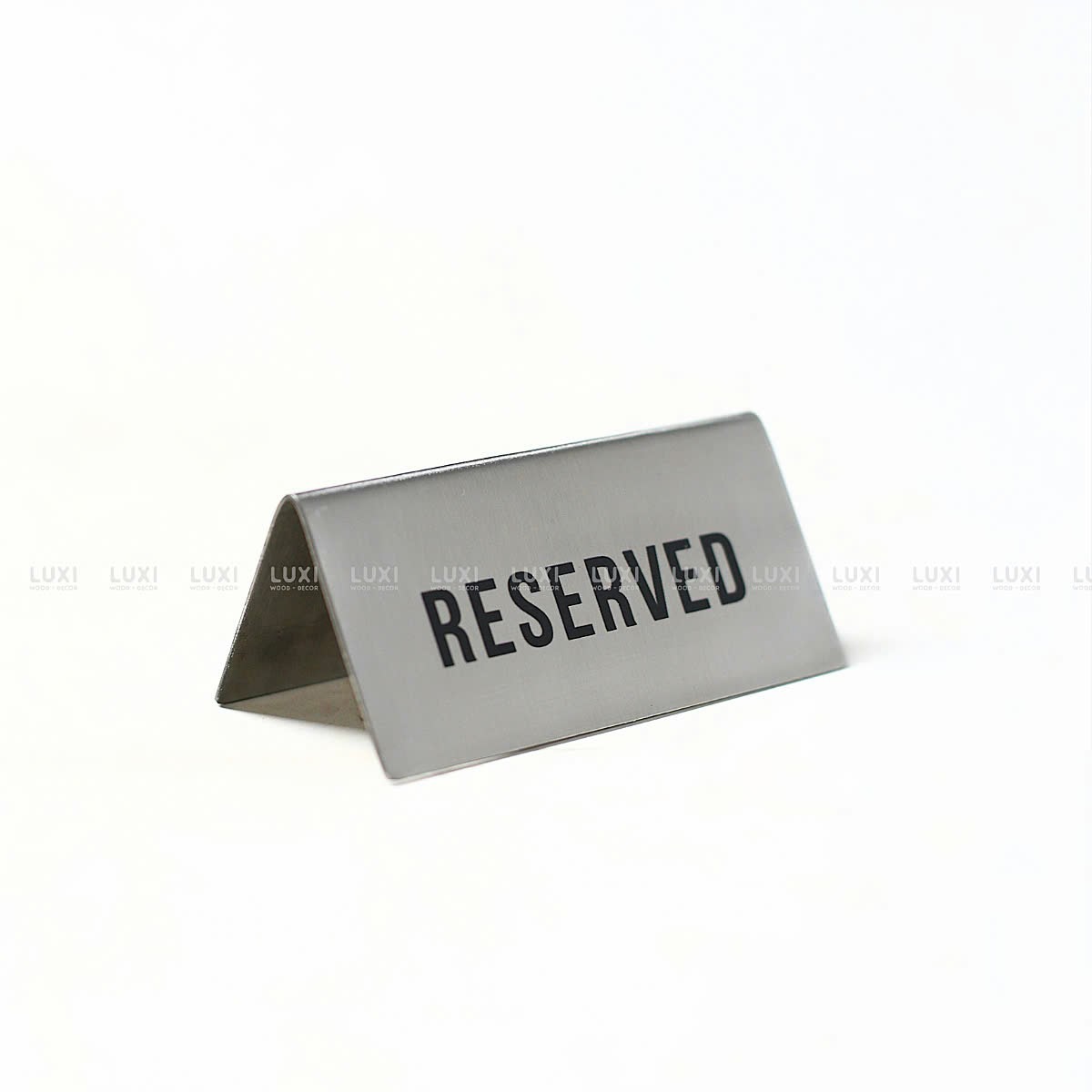 [FREE KHẮC LOGO] THẺ BÀN INOX ''RESERVED'' - LUXI DECOR