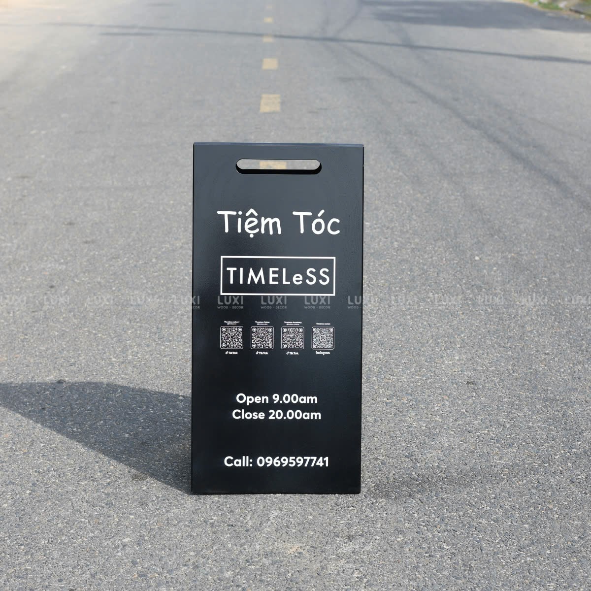 STANDEE INOX CHỮ A GẬP DECOR NHÀ HÀNG, QUÁN CÀ PHÊ - LUXI DECOR