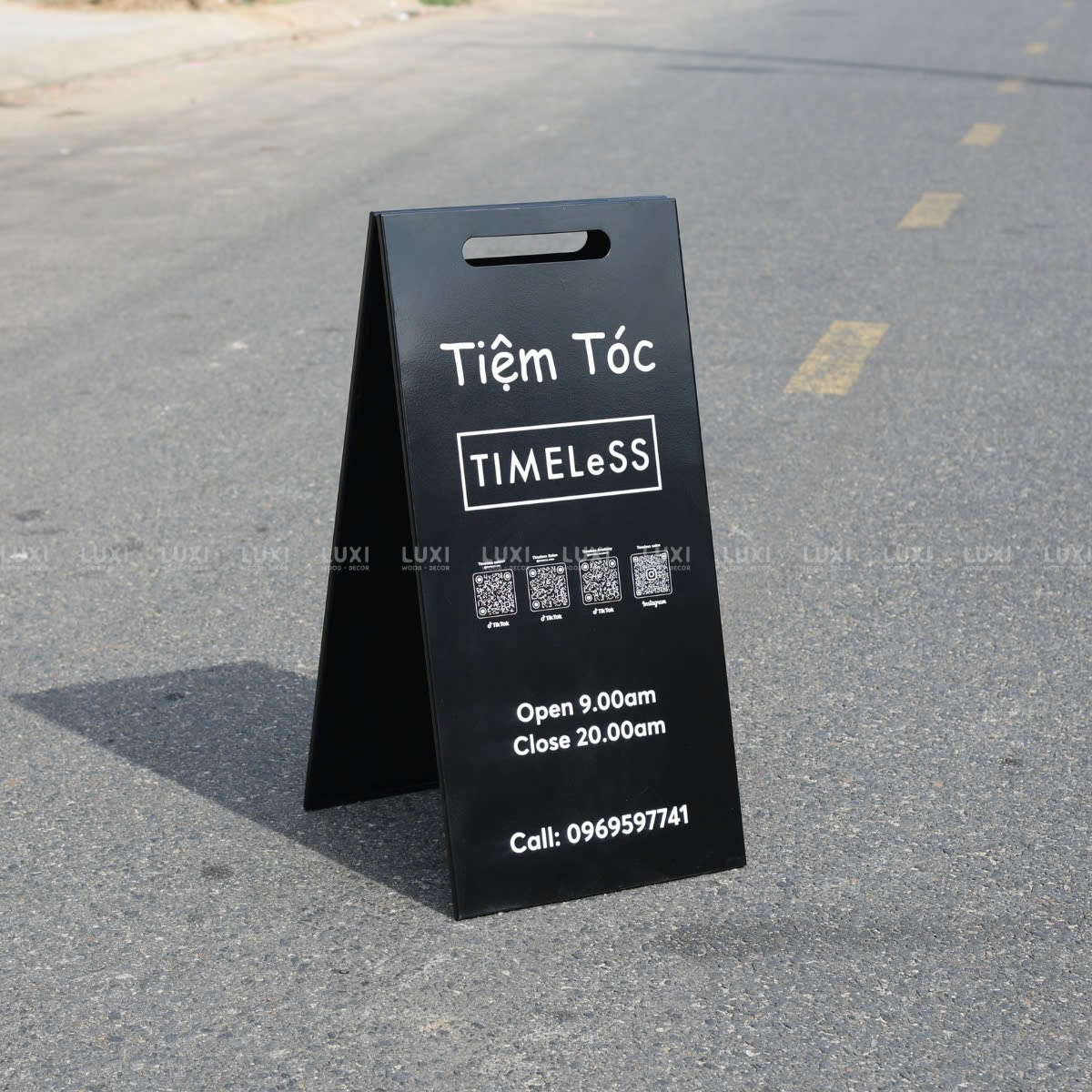 STANDEE INOX CHỮ A GẬP DECOR NHÀ HÀNG, QUÁN CÀ PHÊ - LUXI DECOR