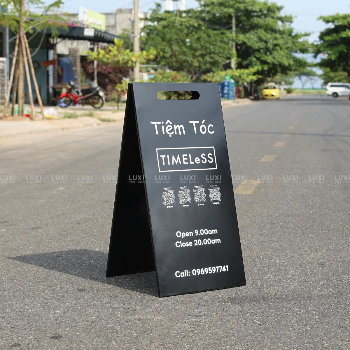 STANDEE INOX CHỮ A GẬP DECOR NHÀ HÀNG, QUÁN CÀ PHÊ - LUXI DECOR