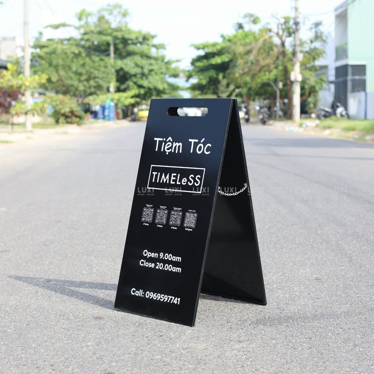 STANDEE INOX CHỮ A GẬP DECOR NHÀ HÀNG, QUÁN CÀ PHÊ - LUXI DECOR