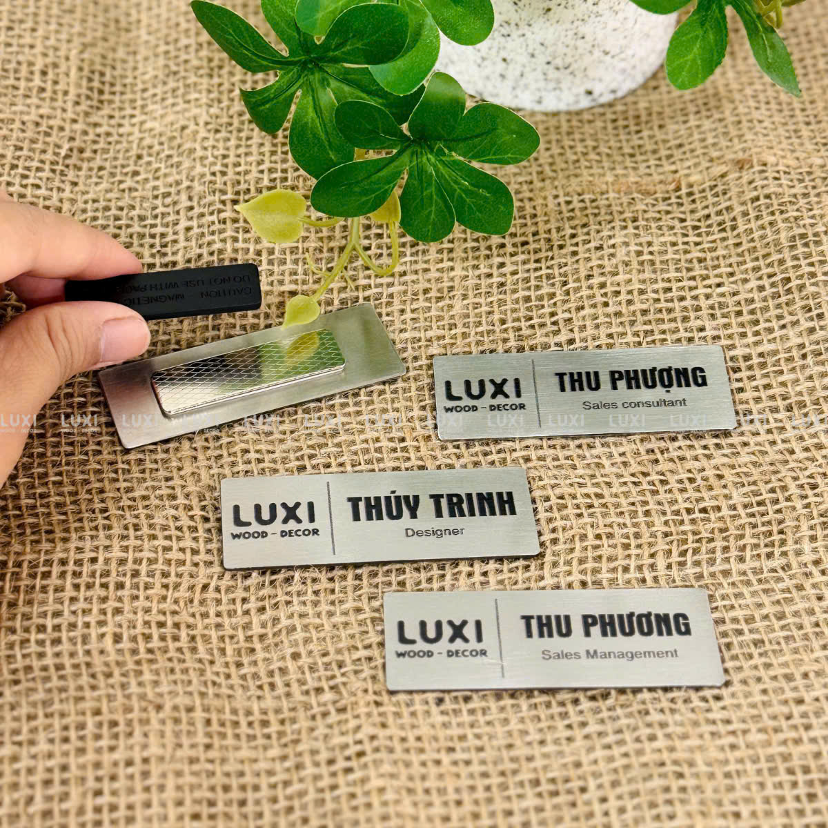 Combo 10 Bảng Tên Inox - Luxi Decor