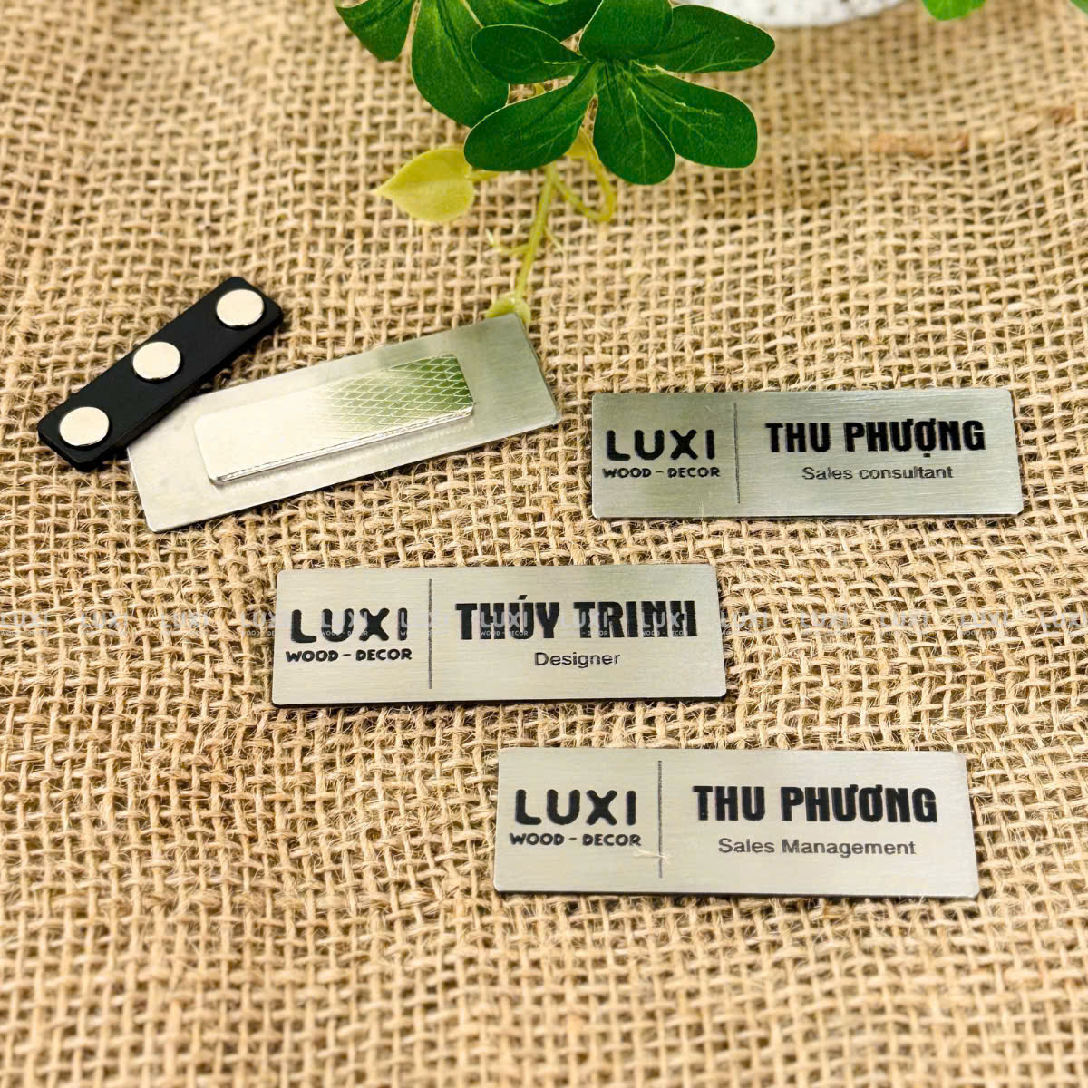 Combo 10 Bảng Tên Inox - Luxi Decor