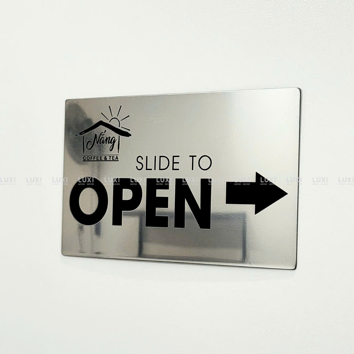 BẢNG INOX OPEN MŨI TÊN