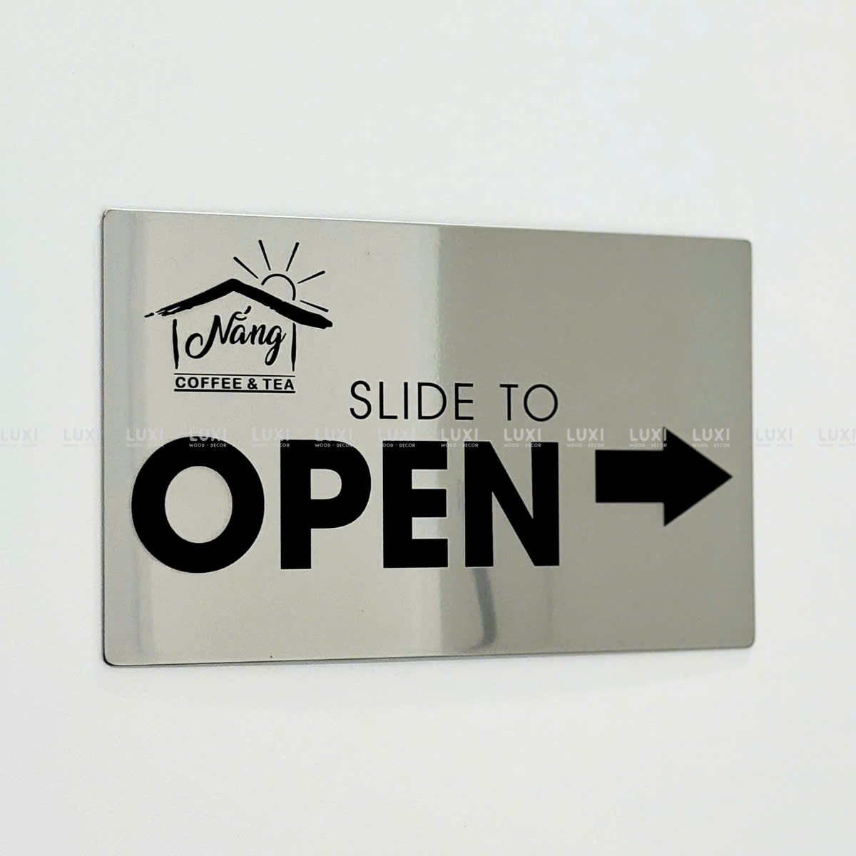 BẢNG INOX OPEN MŨI TÊN