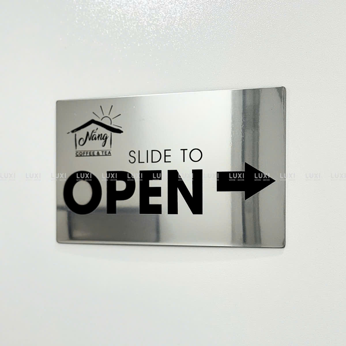 BẢNG INOX OPEN MŨI TÊN