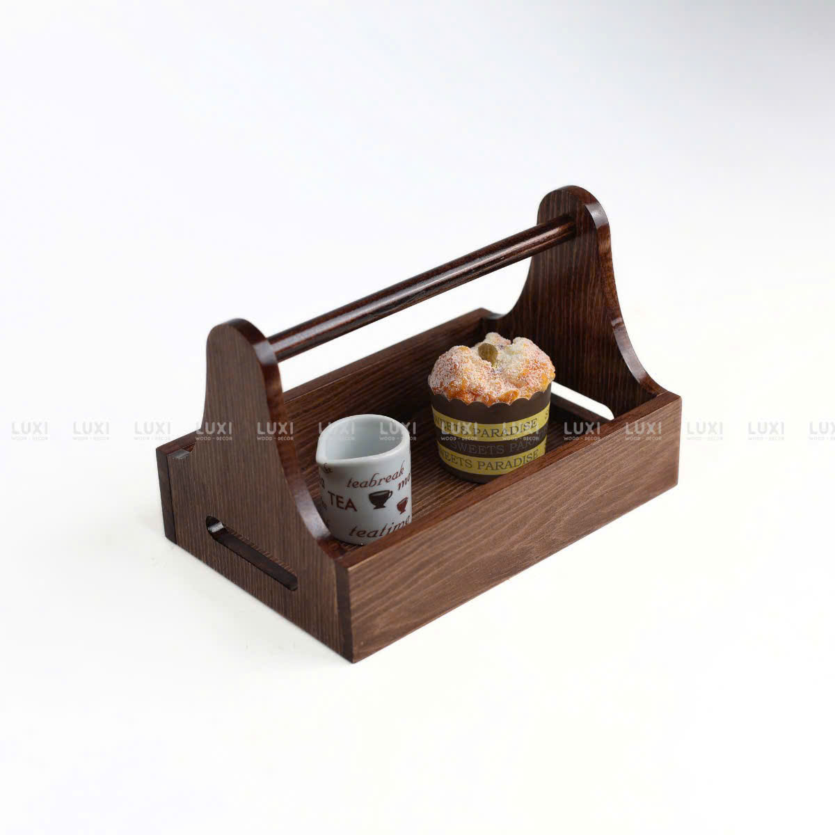 Khay Gia Vị Có Tay Cầm Vintage - Free Khắc Logo - Luxi Decor