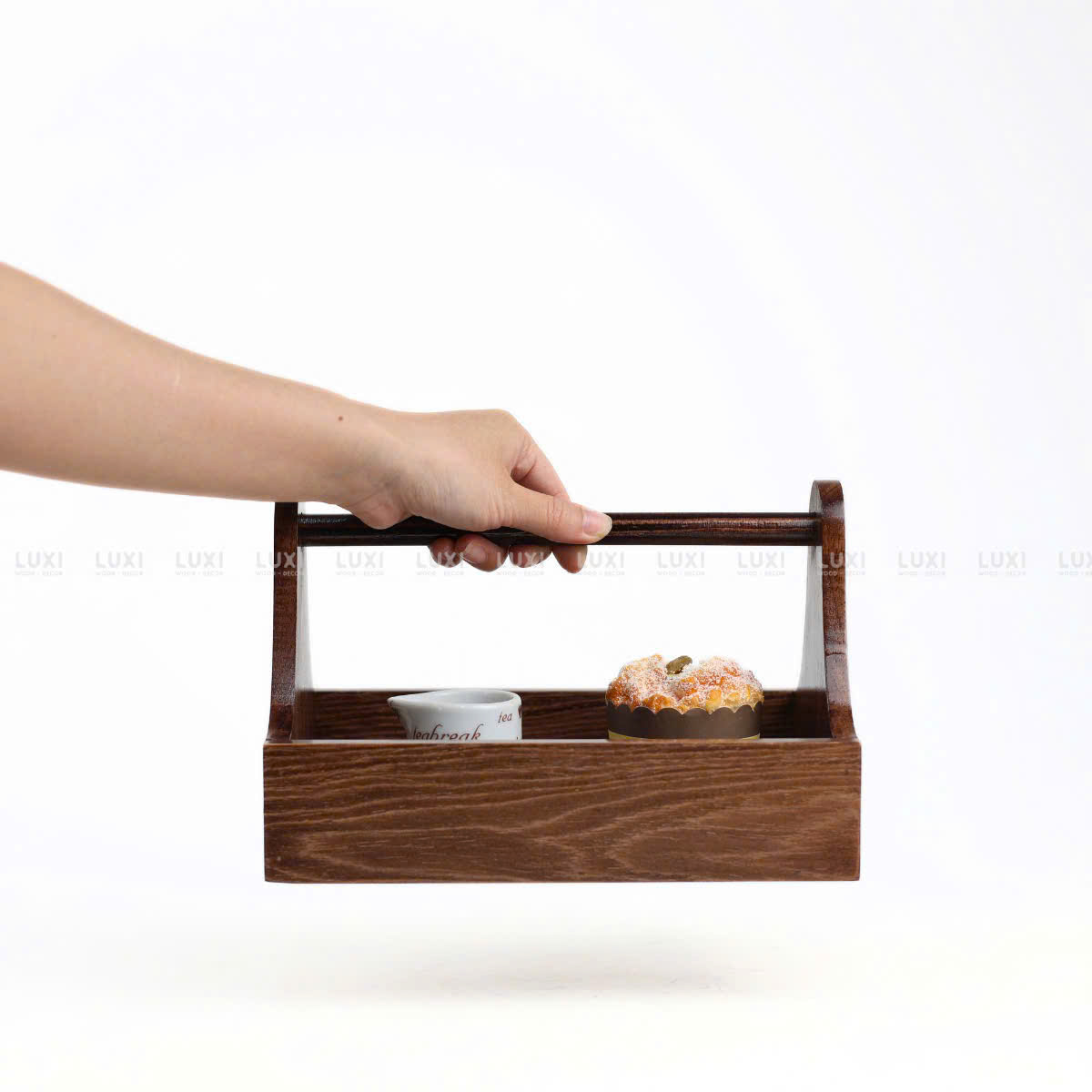 Khay Gia Vị Có Tay Cầm Vintage - Free Khắc Logo - Luxi Decor