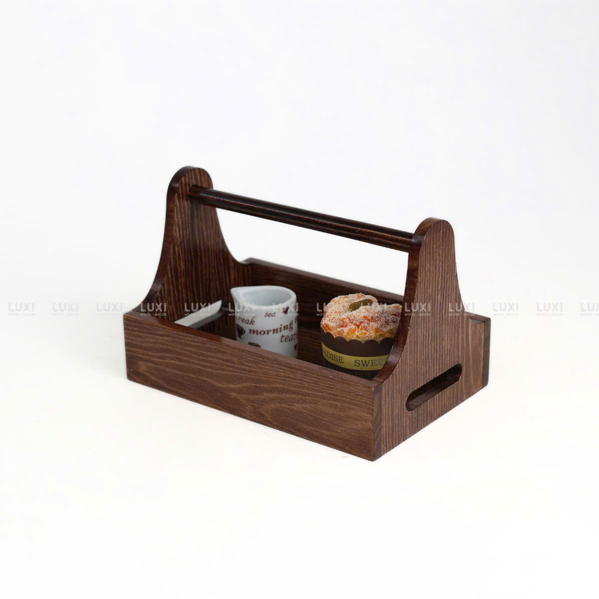 Khay Gia Vị Có Tay Cầm Vintage - Free Khắc Logo - Luxi Decor