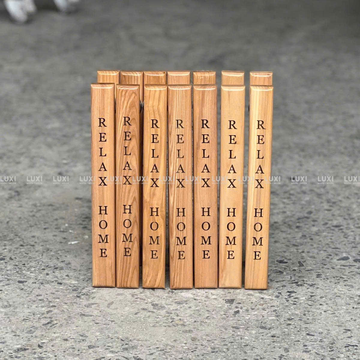 1 CẶP TAY NẮM CỬA 30X5CM GỖ SỒI TỰ NHIÊN KÈM PASS INOX GIÁ RẺ TẠI XƯỞNG - LUXI DECOR