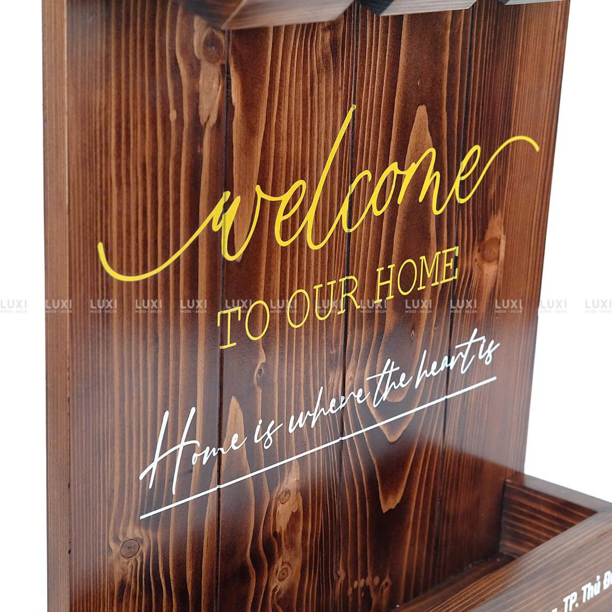 BẢNG HIỆU GỖ MÁI NGÓI VÀ KỆ HOA - LUXI DECOR