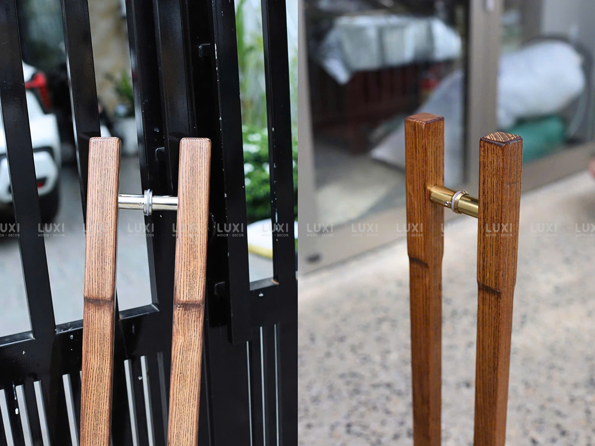 Tay Nắm Cửa - Thiết Kế Yêu Cầu- Gỗ Sồi - Free Khắc Logo