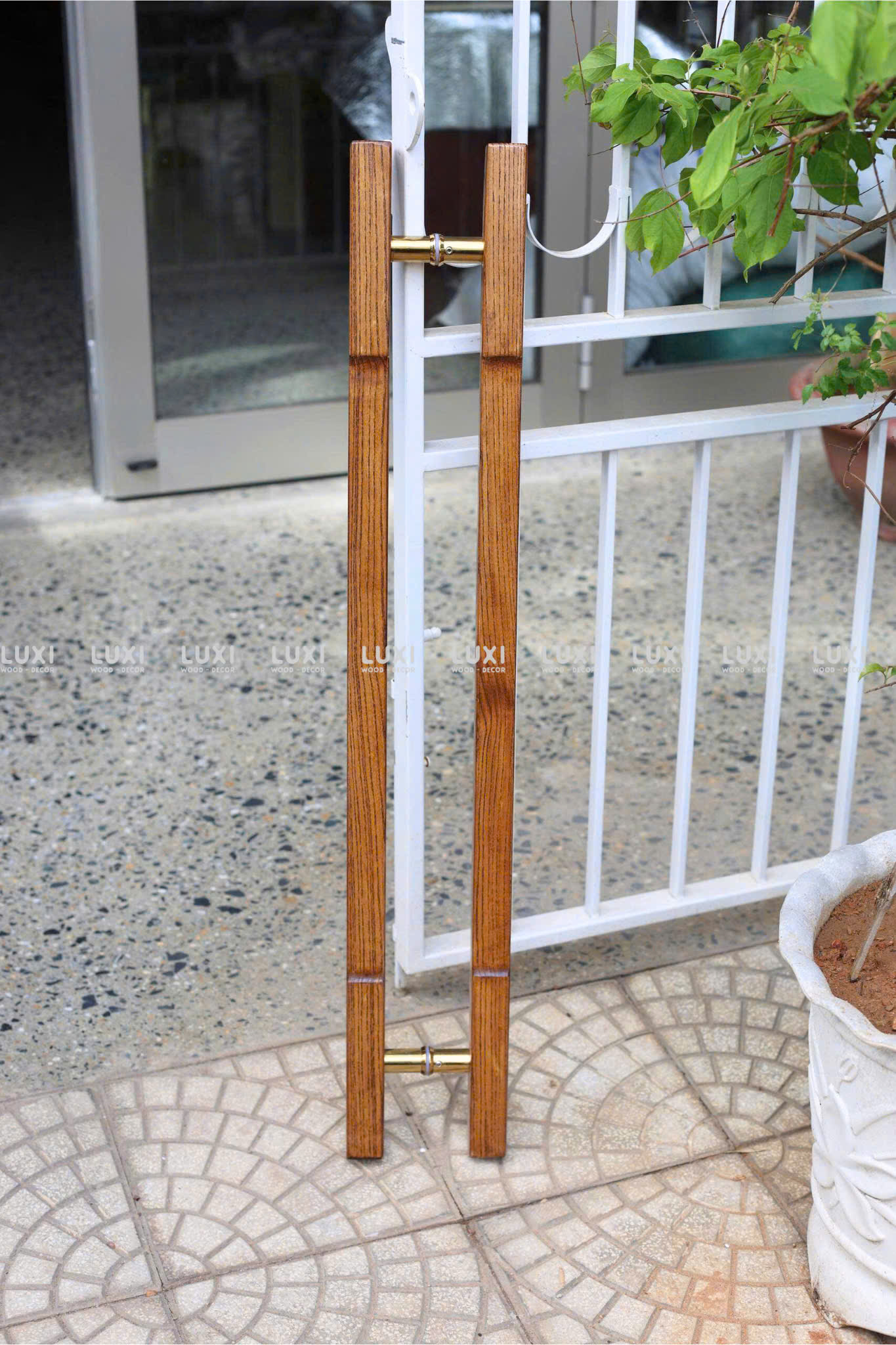 Tay Nắm Cửa - Thiết Kế Yêu Cầu- Gỗ Sồi - Free Khắc Logo