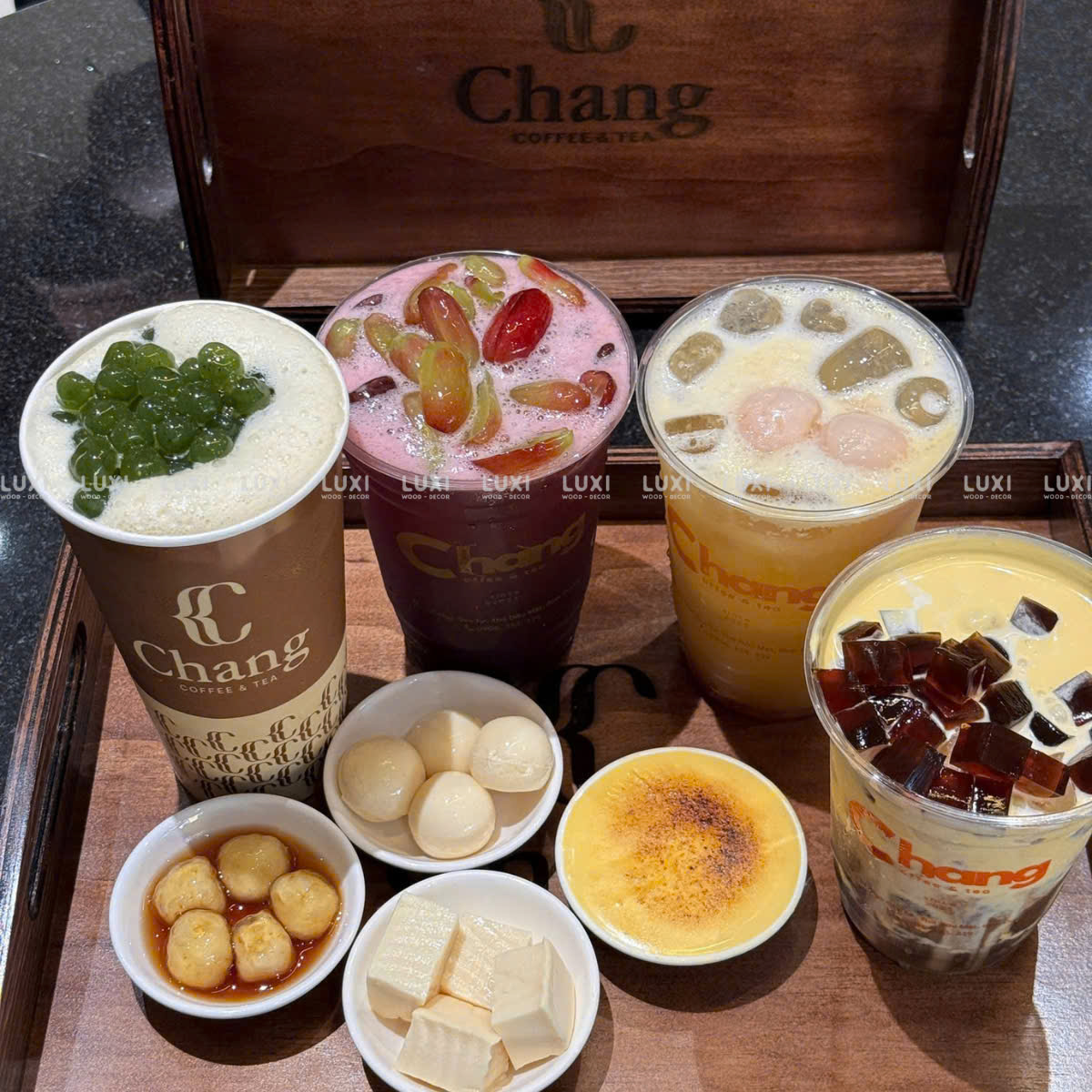 KHAY BƯNG TRÀ, NƯỚC NHÀ LÀM ĐƯỢC SẢN XUẤT TẬN XƯỞNG - LUXI DECOR