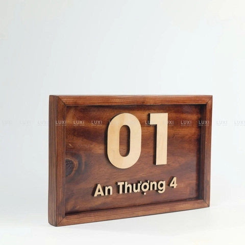 BẢNG SỐ NHÀ / BIỂN SỐ NHÀ BẰNG GỖ SANG TRỌNG, VINTAGE - LUXI DECOR