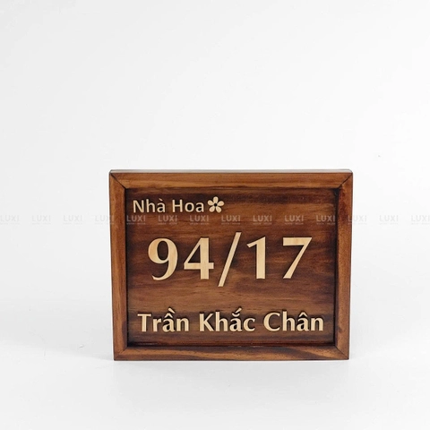 BẢNG SỐ NHÀ / BIỂN SỐ NHÀ BẰNG GỖ SANG TRỌNG, VINTAGE - LUXI DECOR