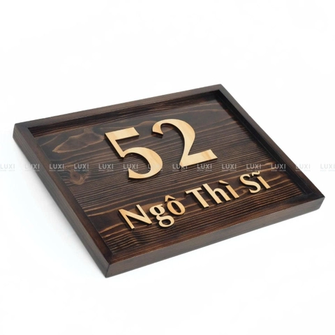 BẢNG SỐ NHÀ / BIỂN SỐ NHÀ BẰNG GỖ SANG TRỌNG, VINTAGE - LUXI DECOR