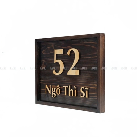 BẢNG SỐ NHÀ / BIỂN SỐ NHÀ BẰNG GỖ SANG TRỌNG, VINTAGE - LUXI DECOR