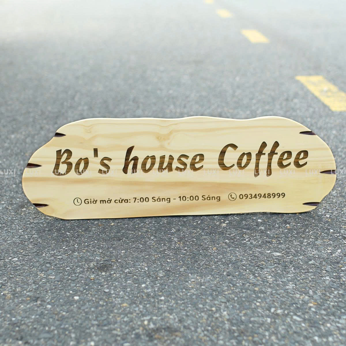 Bảng Hiệu Gỗ Khắc Nội Dung Theo Yêu Cầu - Đa Dạng - Free Khắc - Luxi Decor