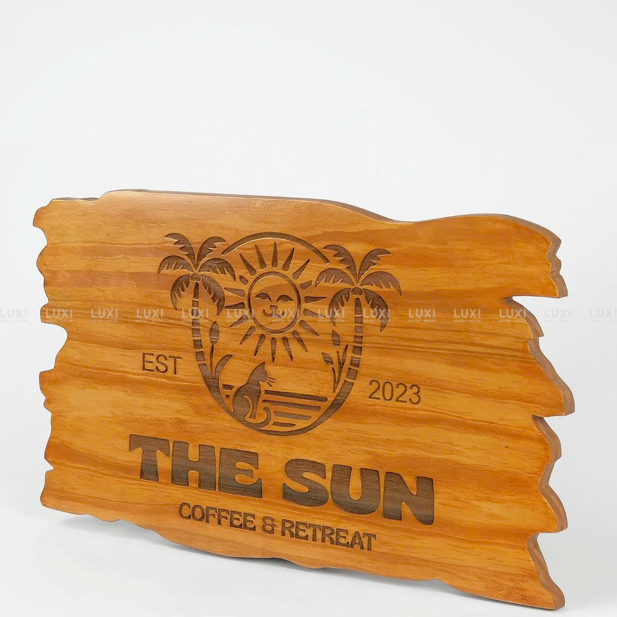 Bảng Hiệu Gỗ Khắc Nội Dung Theo Yêu Cầu - Đa Dạng - Free Khắc - Luxi Decor