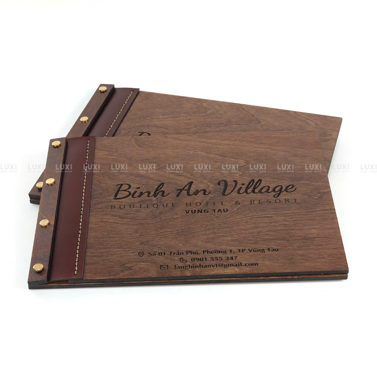 Menu Gỗ May Da Thật 100% - Luxi Decor