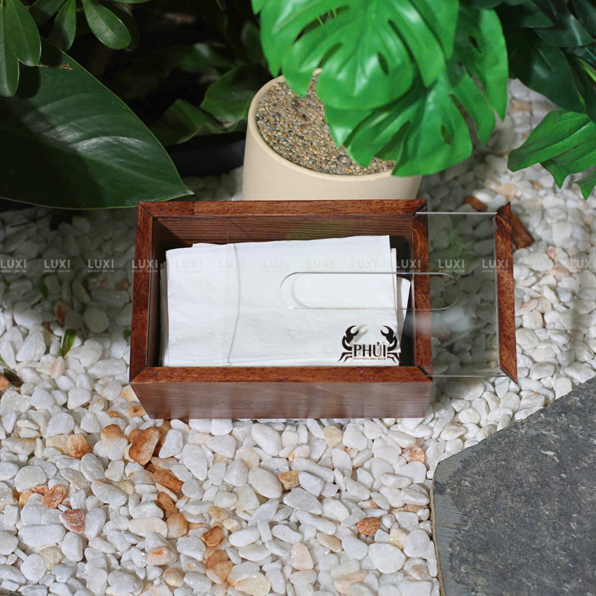 HỘP GIẤY GỖ NẮP TRƯỢT MICA - IN LOGO THEO YÊU CẦU