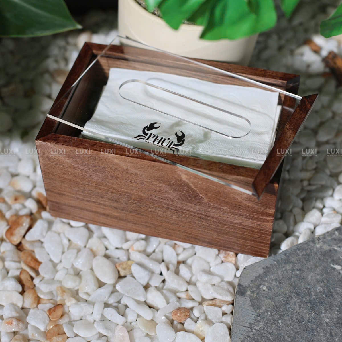 HỘP GIẤY GỖ NẮP TRƯỢT MICA - IN LOGO THEO YÊU CẦU