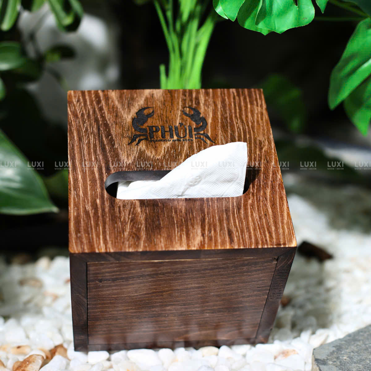 Khay Gỗ Đa Năng - Đựng Giấy Ăn - Đựng Gia Vị - Gọn Gàng - Luxi Decor