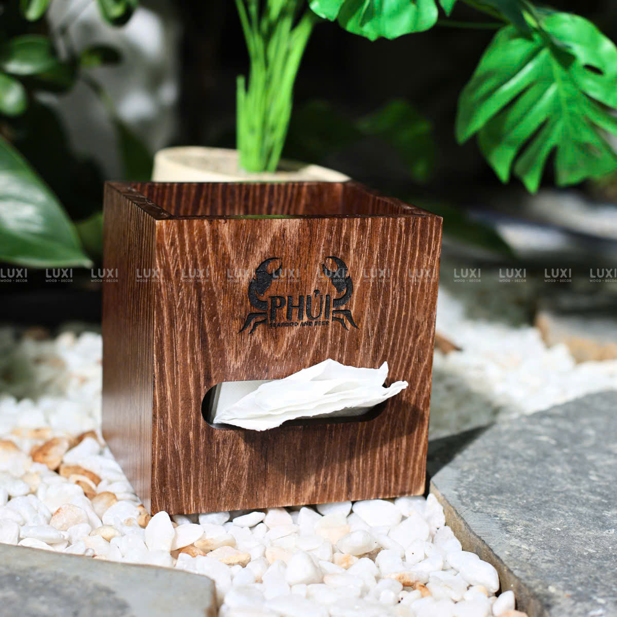 Khay Gỗ Đa Năng - Đựng Giấy Ăn - Đựng Gia Vị - Gọn Gàng - Luxi Decor