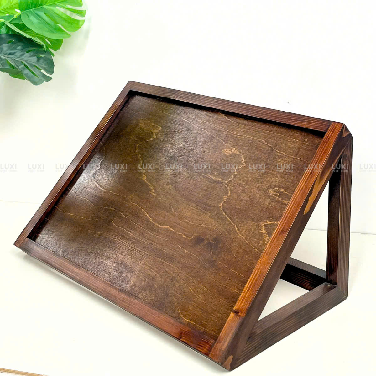 Kệ Đựng Menu Size A3 - Khung Gỗ Thông - Kèm Mica - Luxi Decor