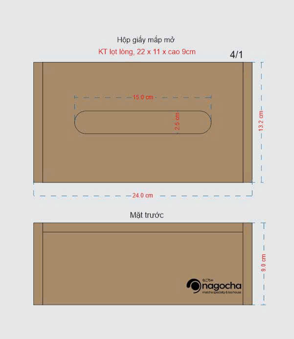 Hộp Giấy Chữ Nhật Nắp Mở - Khắc Logo Theo Yêu Cầu