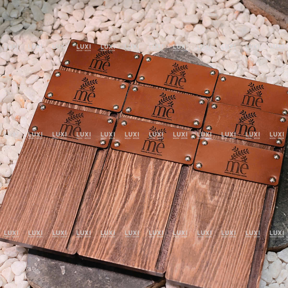 Kẹp Bill - Kẹp Menu Da Bò - Hiện Đại - Khắc Logo Theo Yêu Cầu - LUXI DECOR