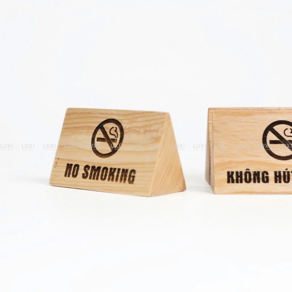 BẢNG CẤM HÚT THUỐC/ NO SMOKING - MẪU TAM GIÁC - LUXI DECOR