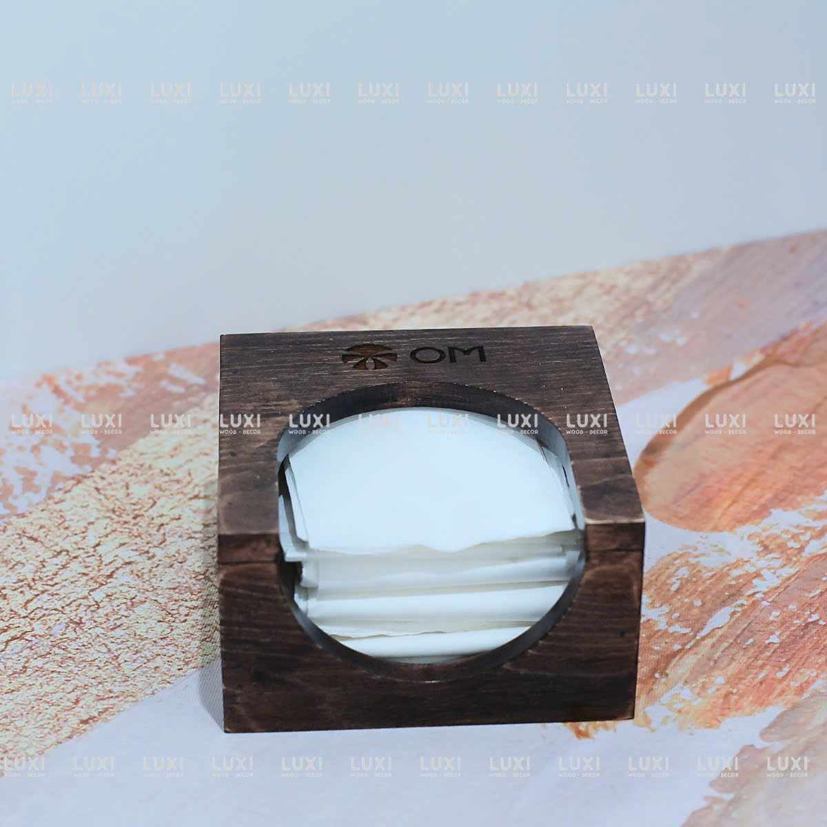Hộp Giấy Gỗ Veneer - Đựng Giấy Thỏa Mái - Tiện Lợi - Luxi Decor