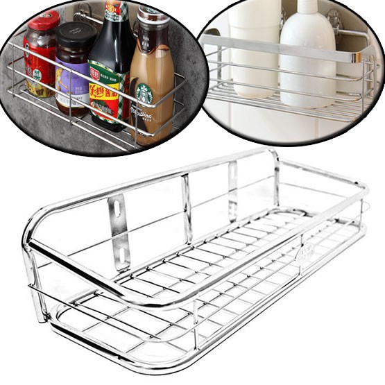 Kệ Inox Treo Tường Đựng Gia Vị Xà Phòng Đa Năng Nhiều Kích cỡ
