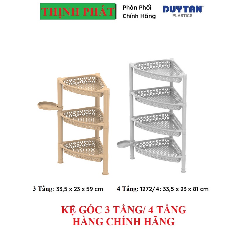 Kệ góc nhựa Duy Tân 3 tầng/ 4 tầng Hàng Chính Hãng - GIAO MÀU NGẨU NHIÊN