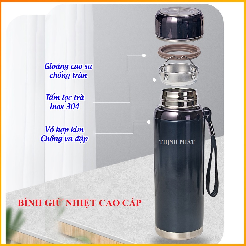 BÌNH GIỮ NHIỆT NÓNG LẠNH NẮP KIM CƯƠNG CAO CẤP - GIAO MÀU NGẪU NHIÊN