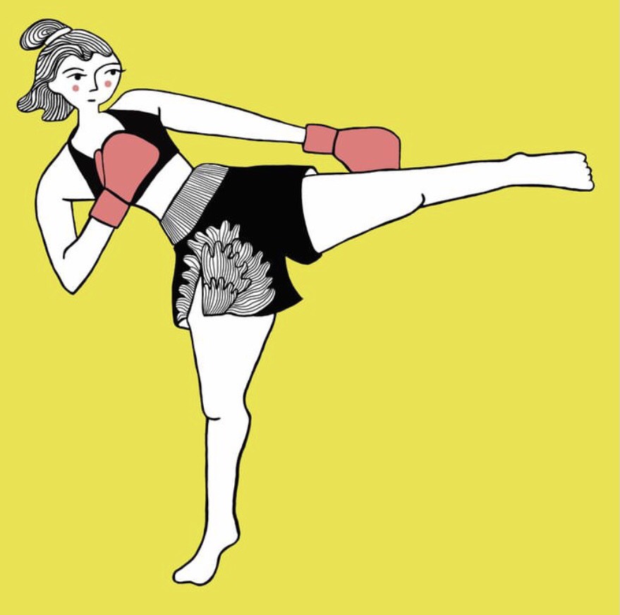 Tranh Vuông Hannah Budd Kick Boxing