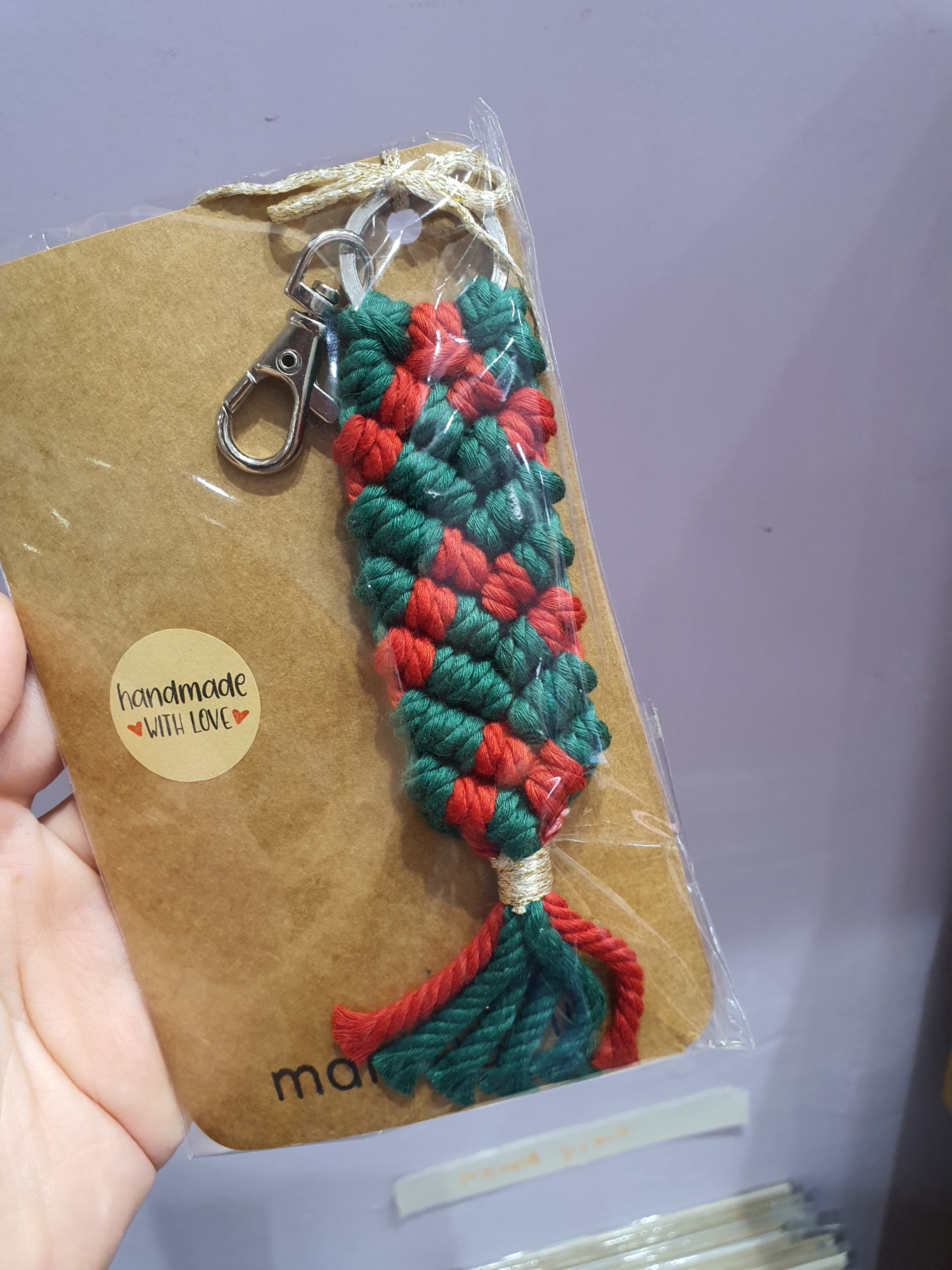 Móc chìa khoá macrame maru
