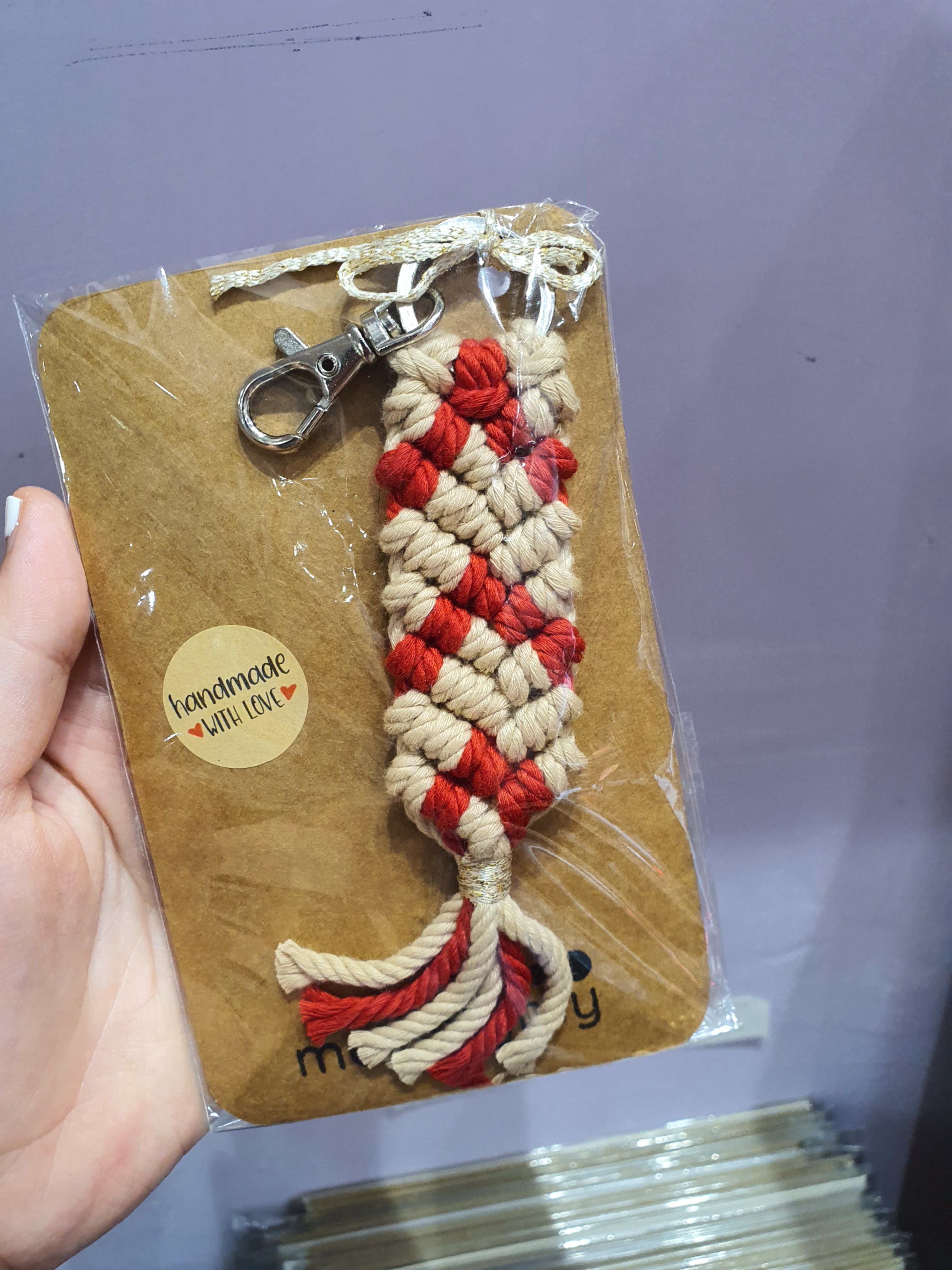 Móc chìa khoá macrame maru