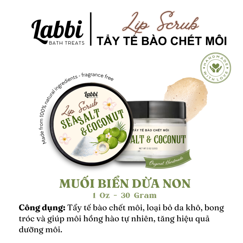 MUỐI BIỂN DỪA NON (TẨY TẾ BÀO CHẾT) 30G / 1 Oz LABBI
