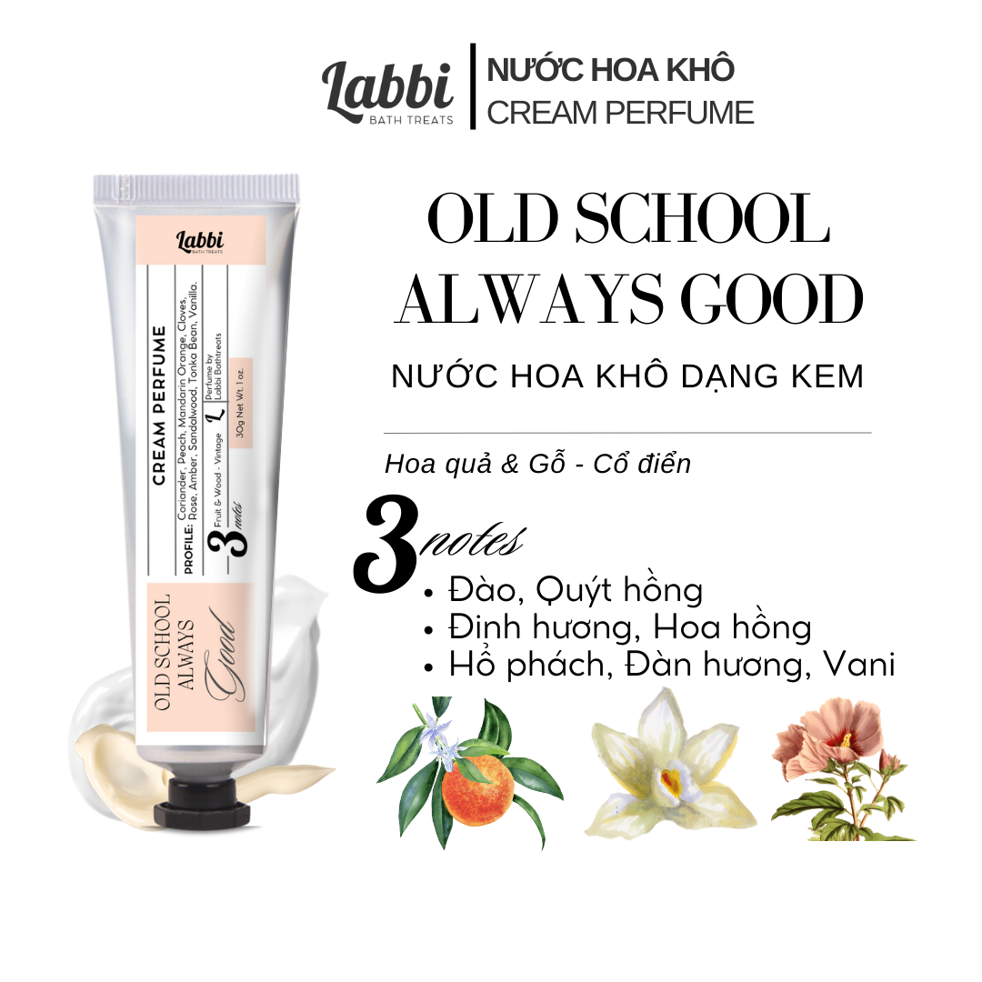 Nước hoa kem khô 30gr Labbi Old School Always Good