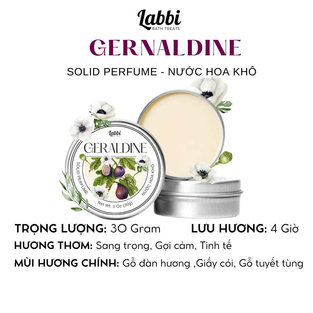 [SOLID PERFUME - NƯỚC HOA KHÔ] 30gr Labbi Gernaldine