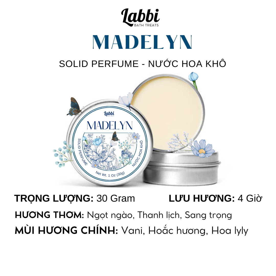 [SOLID PERFUME - NƯỚC HOA KHÔ] 30gr Labbi Madelyn