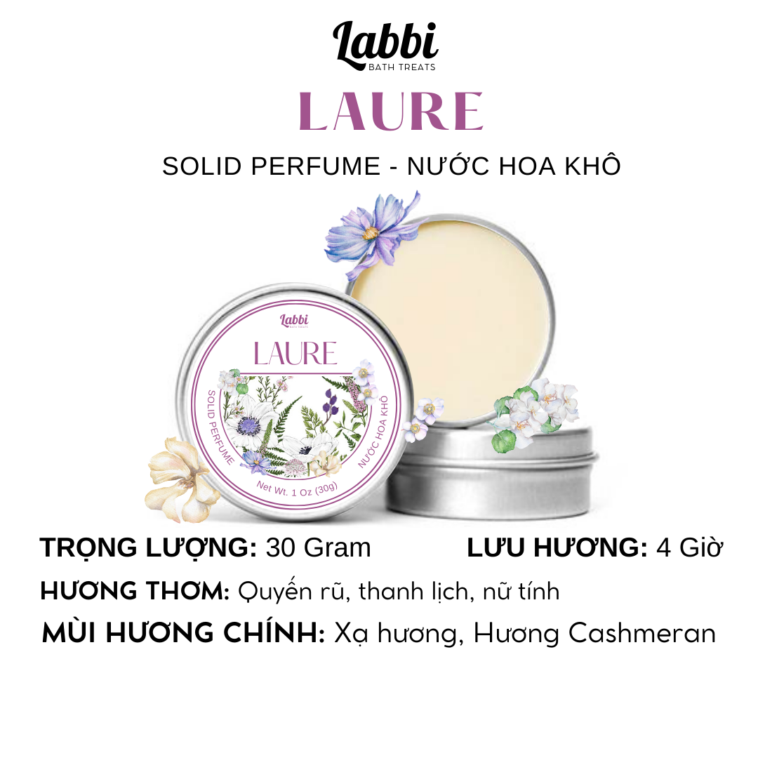 [SOLID PERFUME - NƯỚC HOA KHÔ] 30gr Labbi Laure