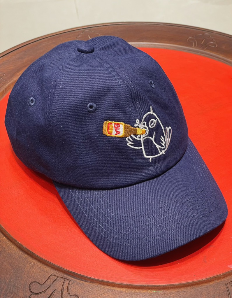 Mũ lưỡi trai freesize Líu Lô uống bia xanh navy